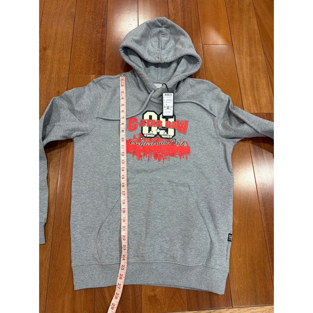 NWT G-Star Raw Skyline HDD SW Grey Heather Graphic Hoodie D24929-D685-8073 S‎ - Picture 6 of 8